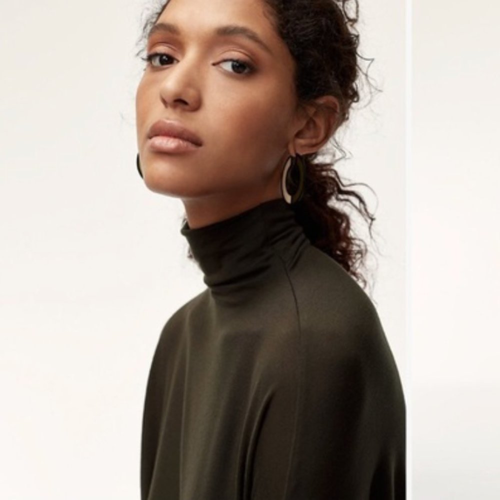 ARITZIA Babaton Seaton Turtleneck / Olive Green / Size L
